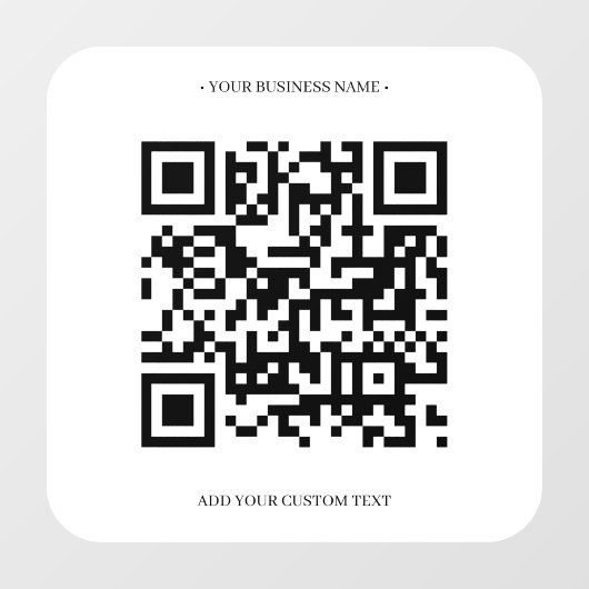 Moderne Gepersonaliseerd QR-codereekwets Raamsticker (Vel)