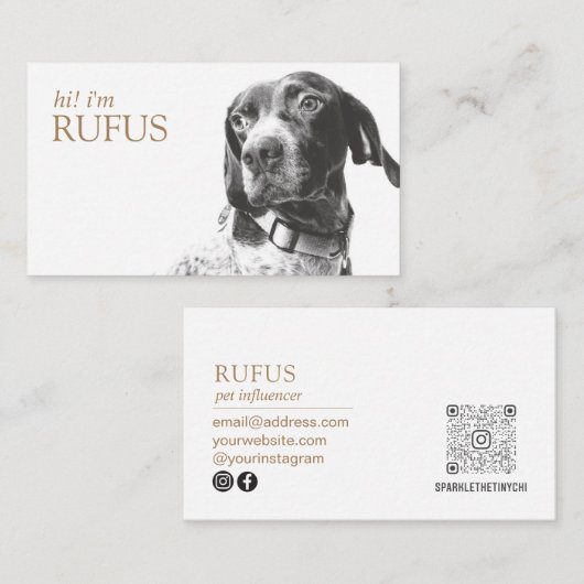 Moderne Gepersonaliseerd voeg Uw Zaken van de Code Visitekaartje (Voorkant / Achterkant)