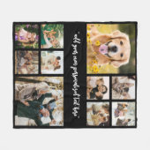 Moderne gepersonaliseerde 10 foto collage fleece deken (Voorkant (Horizontaal))