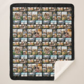 Moderne gepersonaliseerde 128 fotocollage sherpa deken (Voorkant)