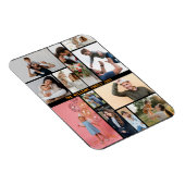 Moderne gepersonaliseerde 16 foto collage aangepas magneet (Rechterzijde)