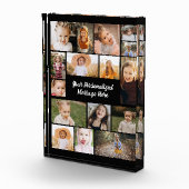 Moderne gepersonaliseerde 16 foto collage fotoblok (Rechts)