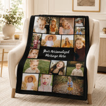 Moderne gepersonaliseerde 16 foto collage op maat 