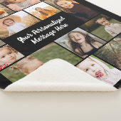 Moderne Gepersonaliseerde 16 Fotocollage Aangepast Sherpa Deken (3/4)