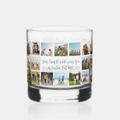 Moderne gepersonaliseerde 18 foto collage whisky glas (Voorkant)