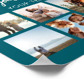 Moderne gepersonaliseerde 19 foto collage poster (Hoek)