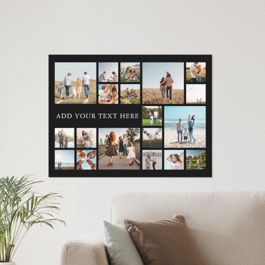 Moderne gepersonaliseerde 19 foto collage poster