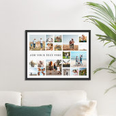 Moderne gepersonaliseerde 19 foto collage poster