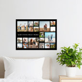 Moderne gepersonaliseerde 19 foto collage poster