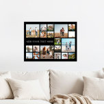 Moderne gepersonaliseerde 19 foto collage poster<br><div class="desc">Creëer uw eigen gepersonaliseerde fotocollage poster met 19 van uw favoriete foto's en aangepaste tekst.</div>