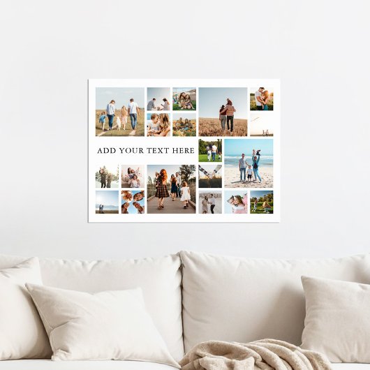 Moderne gepersonaliseerde 19 foto collage poster