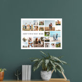 Moderne gepersonaliseerde 19 foto collage poster