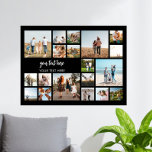 Moderne gepersonaliseerde 19 foto collage poster<br><div class="desc">Creëer uw eigen gepersonaliseerde fotocollage poster met 19 van uw favoriete foto's en aangepaste tekst.</div>