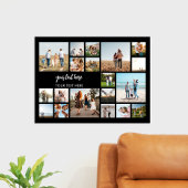 Moderne gepersonaliseerde 19 foto collage poster