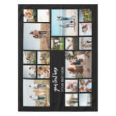 Moderne gepersonaliseerde 19 foto collage tafelkleed (Voorkant)
