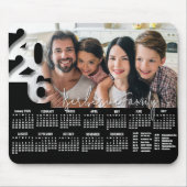 Moderne gepersonaliseerde 2026 bureau kalender fot muismat (Voorkant)