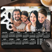 Moderne gepersonaliseerde 2026 bureau kalender fot muismat
