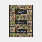 Moderne Gepersonaliseerde 20 Foto Collage Custom B Fleece Deken (Voorkant)