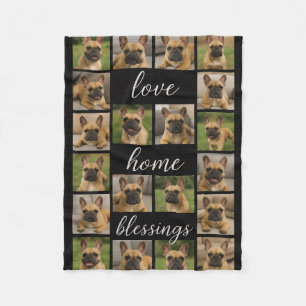 Moderne Gepersonaliseerde 20 Foto Collage Custom B Fleece Deken