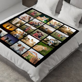 Moderne gepersonaliseerde 20 fotocollage fleece deken
