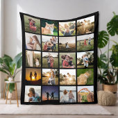 Moderne gepersonaliseerde 20 fotocollage fleece deken