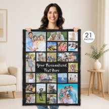 Moderne gepersonaliseerde 21 foto collage Aangepas
