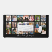 Moderne gepersonaliseerde 21-foto collage bureauma bureaumat (Keyboard & Muis)