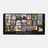 Moderne gepersonaliseerde 21-foto collage bureauma bureaumat (Voorkant)