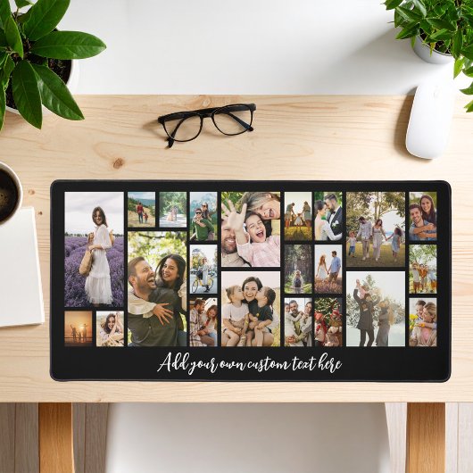 Moderne gepersonaliseerde 22 foto collage bureaumat
