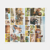 Moderne gepersonaliseerde 22 foto collage fleece deken (Voorkant (Horizontaal))
