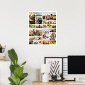 Moderne gepersonaliseerde 22 foto collage poster (Thuiskantoor)