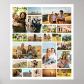Moderne gepersonaliseerde 22 foto collage poster (Voorkant)