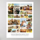 Moderne gepersonaliseerde 22 foto collage poster (Voorkant)