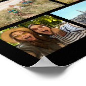 Moderne gepersonaliseerde 22 foto collage poster (Hoek)