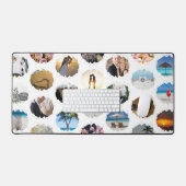Moderne gepersonaliseerde 24 bruiloft foto collage bureaumat (Keyboard & Muis)