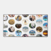 Moderne gepersonaliseerde 24 bruiloft foto collage bureaumat (Voorkant)