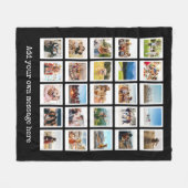 Moderne gepersonaliseerde 25 foto collage fleece deken (Voorkant (Horizontaal))