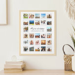 Moderne gepersonaliseerde 27 Afbeeldingen Fotocoll Poster<br><div class="desc">Creëer uw eigen moderne fotocollage-poster met 27 van uw favoriete afbeeldingen in een eenvoudig trendy ontwerp. Voeg je eigen gepersonaliseerde tekst toe voor elke gelegenheid.</div>