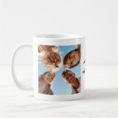 Moderne gepersonaliseerde 2 foto koffiemok (Links)