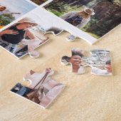 Moderne gepersonaliseerde 49 foto collage legpuzzel (Zijkant)