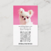 Moderne gepersonaliseerde 4 foto collage QR-code Visitekaartje (Achterkant)
