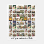 Moderne gepersonaliseerde 56 foto collage fleece deken (Voorkant)