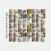 Moderne gepersonaliseerde 56 foto collage fleece deken (Voorkant (Horizontaal))