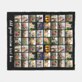 Moderne gepersonaliseerde 56 foto collage fleece deken (Voorkant (Horizontaal))