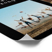 Moderne gepersonaliseerde 6 foto collage aangepast poster (Hoek)