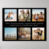 Moderne gepersonaliseerde 6 foto collage aangepast poster (Voorkant)