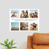 Moderne gepersonaliseerde 6 foto collage aangepast poster