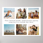Moderne gepersonaliseerde 6 foto collage aangepast poster (Voorkant)