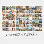 Moderne gepersonaliseerde 84 foto collage fleece deken (Voorkant (Horizontaal))