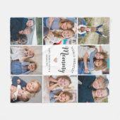 Moderne gepersonaliseerde 8 foto collage voor mama fleece deken (Voorkant (Horizontaal))